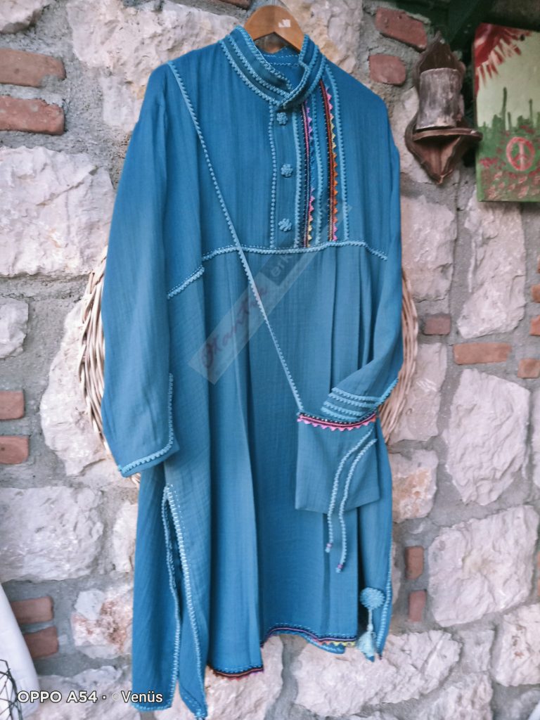 Büyük Beden TasarımHakim Yaka Kaftan Elbise OBGUF080423