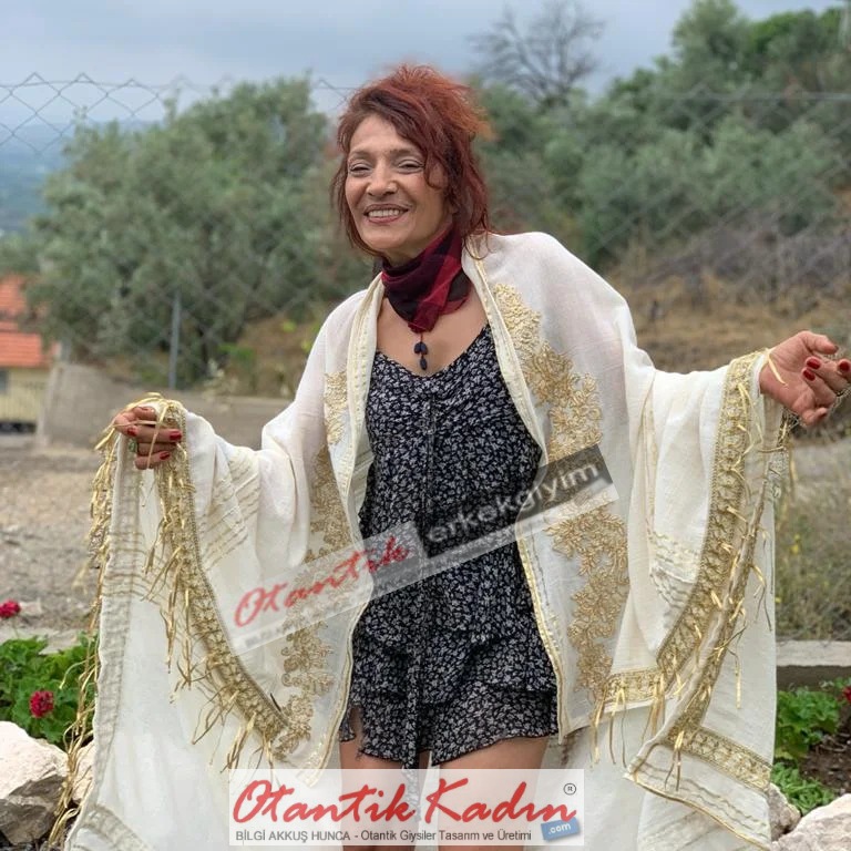 Özel Tasarım, Dokuma Altın Rengi Gupur Şal OBGS170623